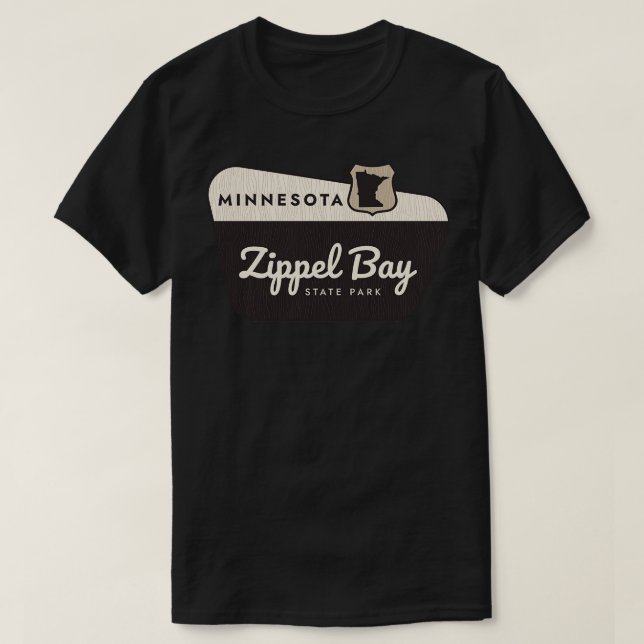 Camiseta Signo de bienvenida de Zippel Bay State Park Minne (Diseño del anverso)