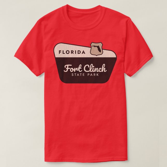 Camiseta Signo de bienvenida del Fort Clinch State Park Flo (Diseño del anverso)