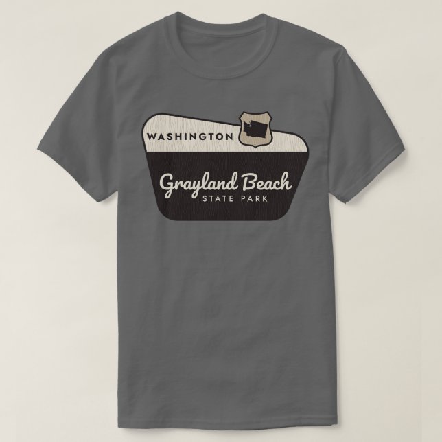 Camiseta Signo de bienvenida del Grayland Beach State Park  (Diseño del anverso)