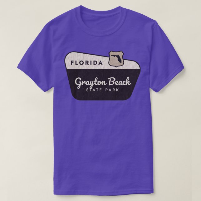 Camiseta Signo de bienvenida del Grayton Beach State Park F (Diseño del anverso)