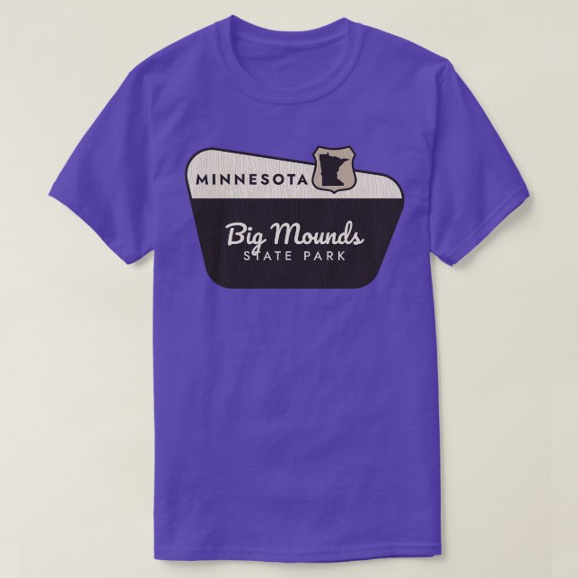 Camiseta Signo de bienvenida del Parque Estatal Big Mounds  (Diseño del anverso)