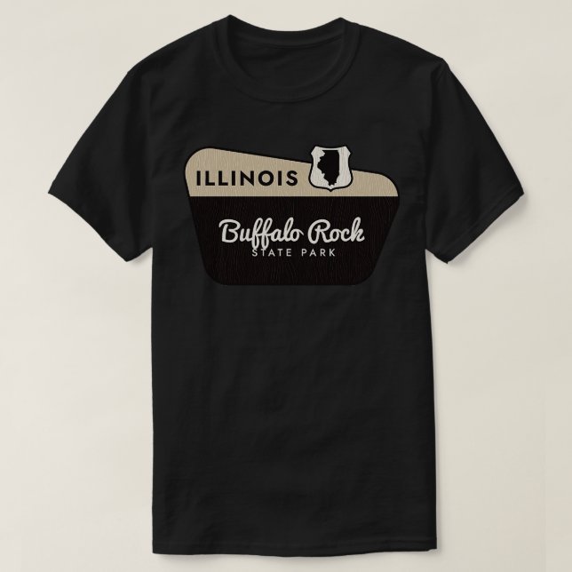 Camiseta Signo de bienvenida del Parque Estatal Buffalo Roc (Diseño del anverso)