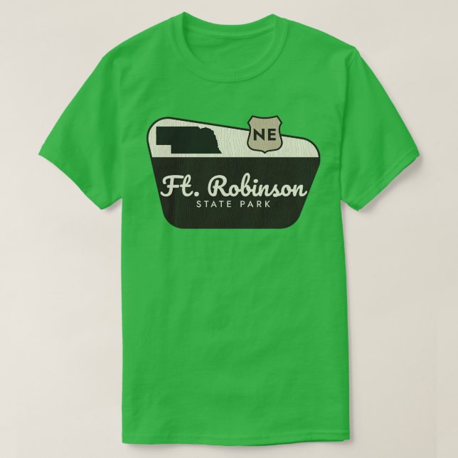 Camiseta Signo de bienvenida del Parque Estatal Fort Robins (Diseño del anverso)