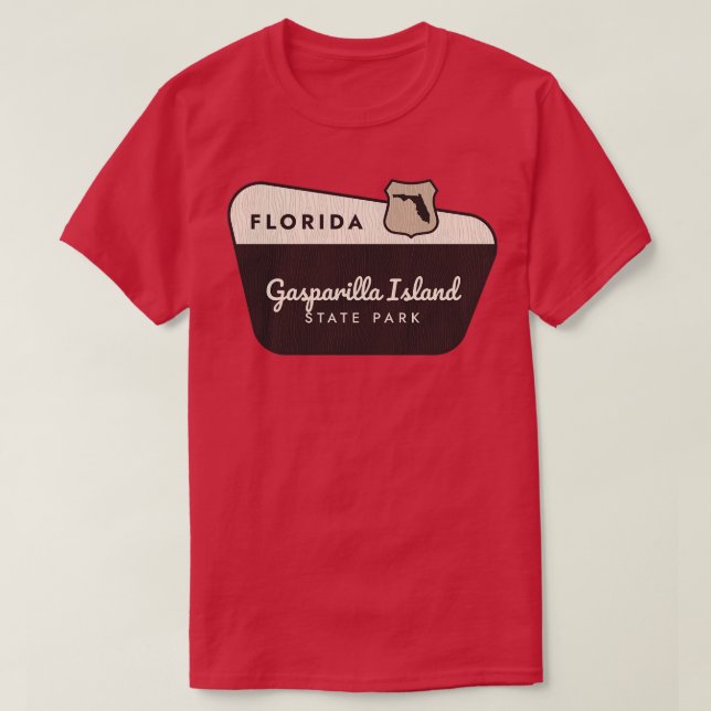 Camiseta Signo de bienvenida del Parque Estatal Isla Gaspar (Diseño del anverso)