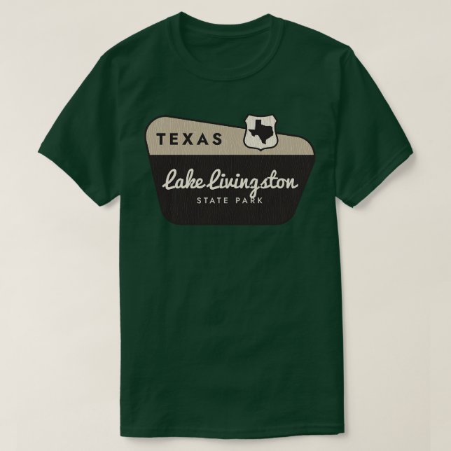 Camiseta Signo de bienvenida del Parque Estatal Lake Living (Diseño del anverso)