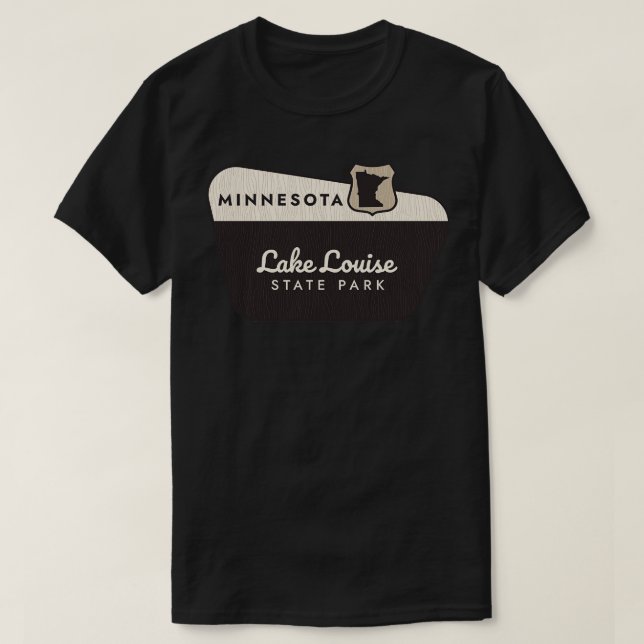 Camiseta Signo de bienvenida del Parque Estatal Lake Louise (Diseño del anverso)