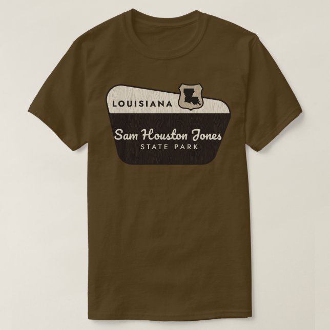 Camiseta Signo de bienvenida del parque estatal Sam Houston (Diseño del anverso)