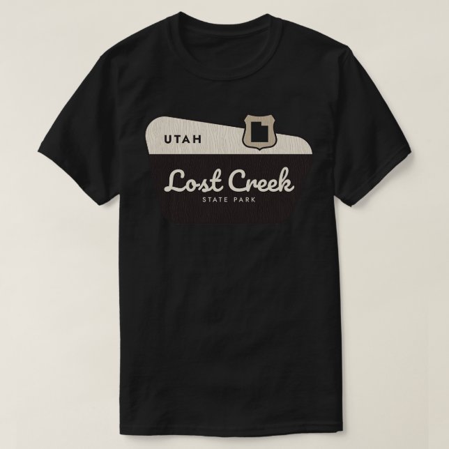 Camiseta Signo de bienvenida Utah del Parque Estatal Creek  (Diseño del anverso)