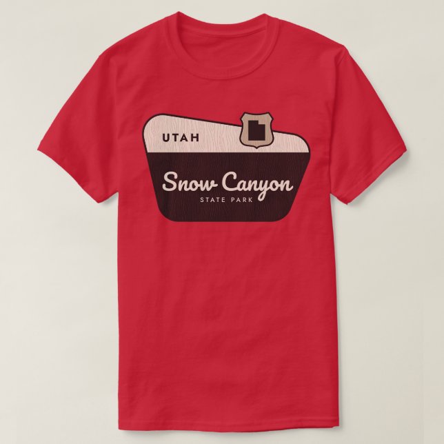 Camiseta Signo de bienvenida Utah del Parque Estatal del Ca (Diseño del anverso)