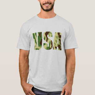 Camiseta Signo de camuflaje khaki de EE.UU.