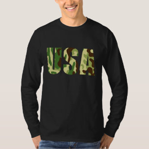Camiseta Signo de camuflaje khaki de EE.UU.