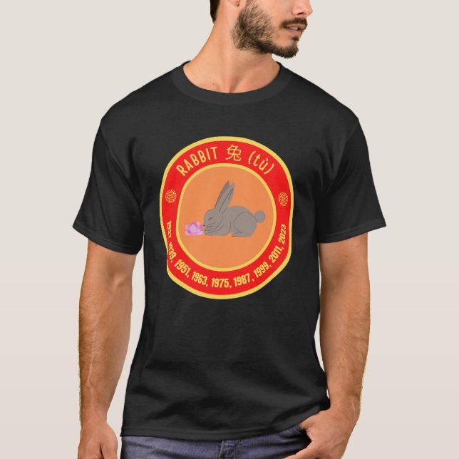 Camiseta Signo de conejo astrológico chino (Anverso)