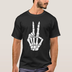 Camiseta Signo de cumpleaños de Skeleton Peace de Skull