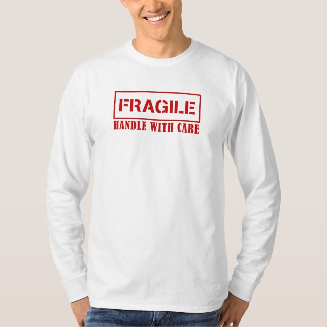 Camiseta Signo de empaque frágil - manipular con cuidado (Anverso)