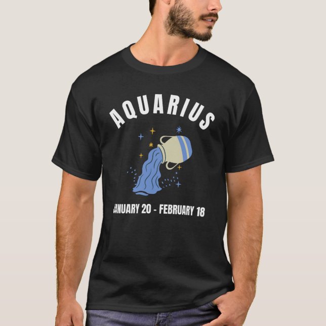 Camiseta Signo de estrella de Aquarius (Anverso)