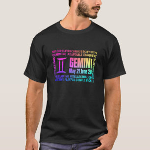 Camiseta Signo de estrella de la personalidad de Gemini Zod