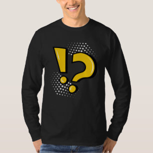 Camiseta Signo de exclamación Signo de interrogación Signo