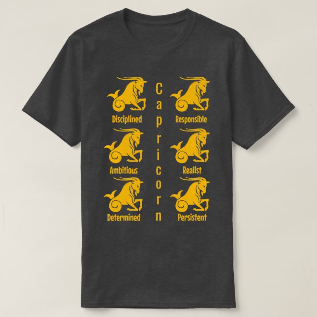 Camiseta Signo de horóscopo de Capricornio (Diseño del anverso)