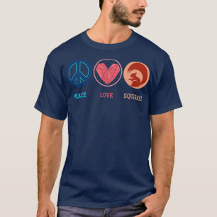 Camiseta Signo de la paz de la ardilla de los amantes de lo