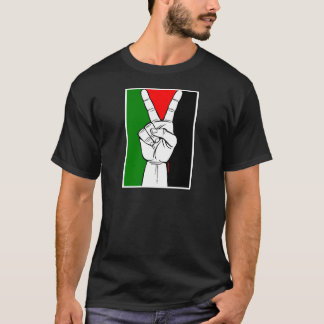 CAMISETA SIGNO DE LA PAZ DE LA BANDERA DE PALESTINA