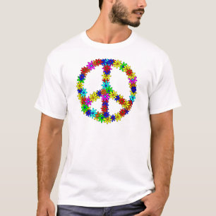 Camiseta Signo de la paz de la flor del amor