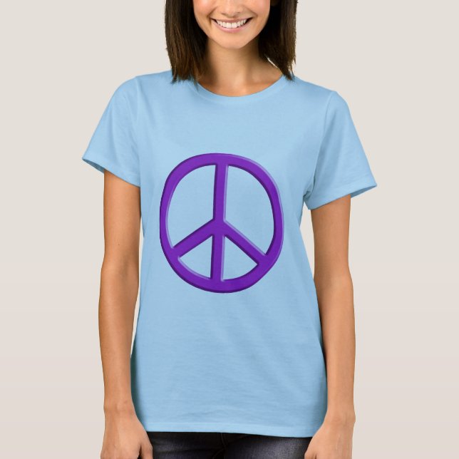 Camiseta Signo de la paz de la lavanda (Anverso)