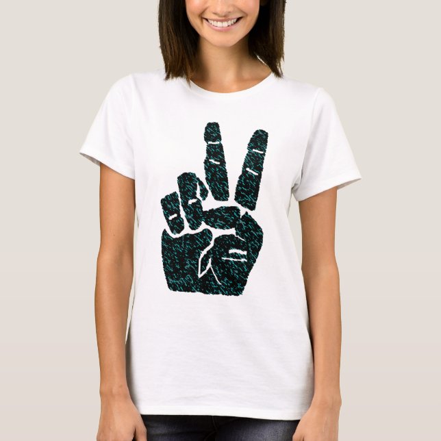 Camiseta Signo de la paz de la mano (Anverso)