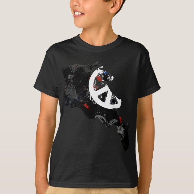 Camiseta Signo de la paz de moda de Armenia con el mapa (Anverso)