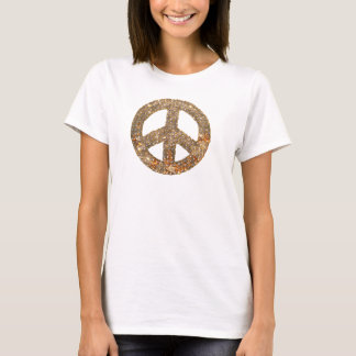 Camiseta Signo de la paz del diamante y del oro