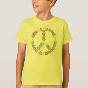 Camiseta Signo de la paz del flower power