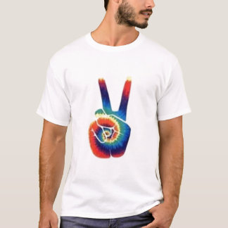 Camiseta Signo de la paz del teñido anudado