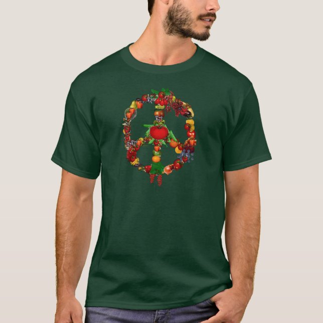 Camiseta Signo de la paz del Veggie (Anverso)