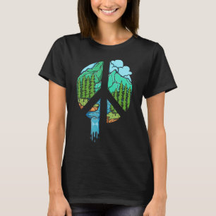 Camiseta Signo de la paz en el mundo de la naturaleza Campe