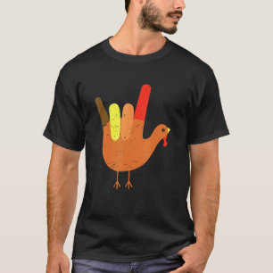 Camiseta Signo de la paz Turquía mano de acción de gracias 