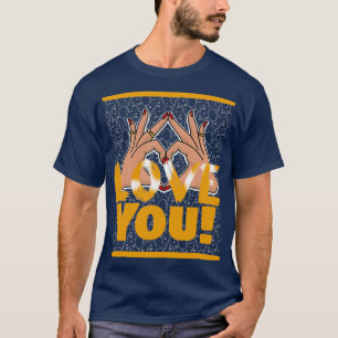 Camiseta signo de mano te quiero