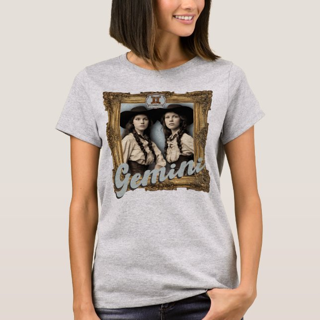 Camiseta Signo de nacimiento de astrología gemini gemelos v (Anverso)