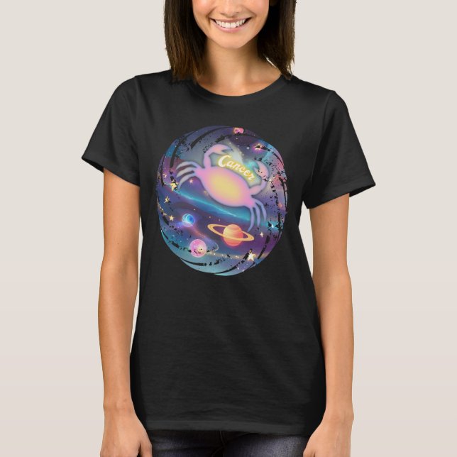 Camiseta Signo de nacimiento de la astrología cangrejo zodi (Anverso)