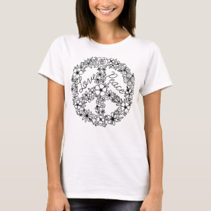 Camiseta SIGNO DE PAZ AMO el disfraz de Halloween hippie de