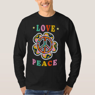 Camiseta Signo de paz Amor 6070 Colas de tinte disfraz hipp