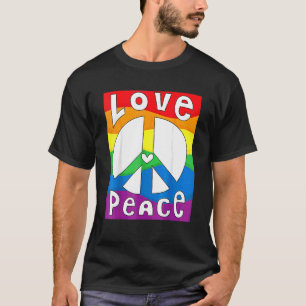 Camiseta Signo de paz Amor 6070 Colas de tinte disfraz hipp