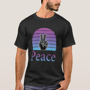 Camiseta Signo de paz Amor 6070 Colas de tinte disfraz hipp