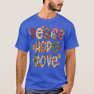 Camiseta Signo de paz amor 60 años 70 tinte de tinte hippie