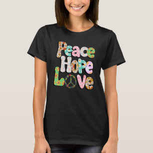 Camiseta Signo de paz amor 60 años 70 tinte de tinte hippie