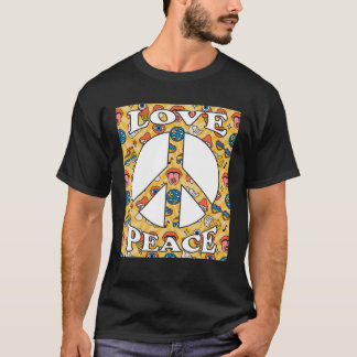 Camiseta Signo de paz Amor 60S 70S 80S 90S Hippie Retro Vin