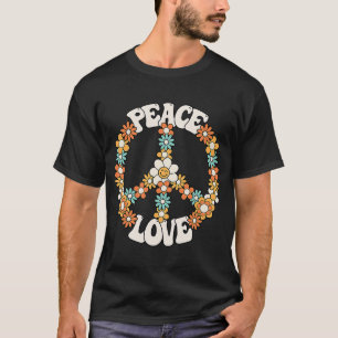 Camiseta Signo de paz Amor 60's 70s Costume Groovy Hippie T