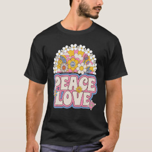 Camiseta Signo de paz Amor 60's 70s Costume Groovy Hippie T