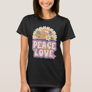 Camiseta Signo de paz Amor 60's 70s Costume Groovy Hippie T