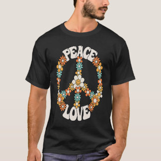 Camiseta Signo de paz Amor 60's 70s Costume Groovy Hippie T