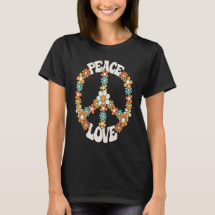 Camiseta Signo de paz Amor 60's 70s Costume Groovy Hippie T