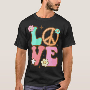 Camiseta Signo de paz Amor 60's 70s Costume Groovy Hippie T